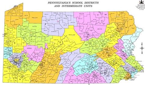 MAP School Districts in Pennsylvania Map